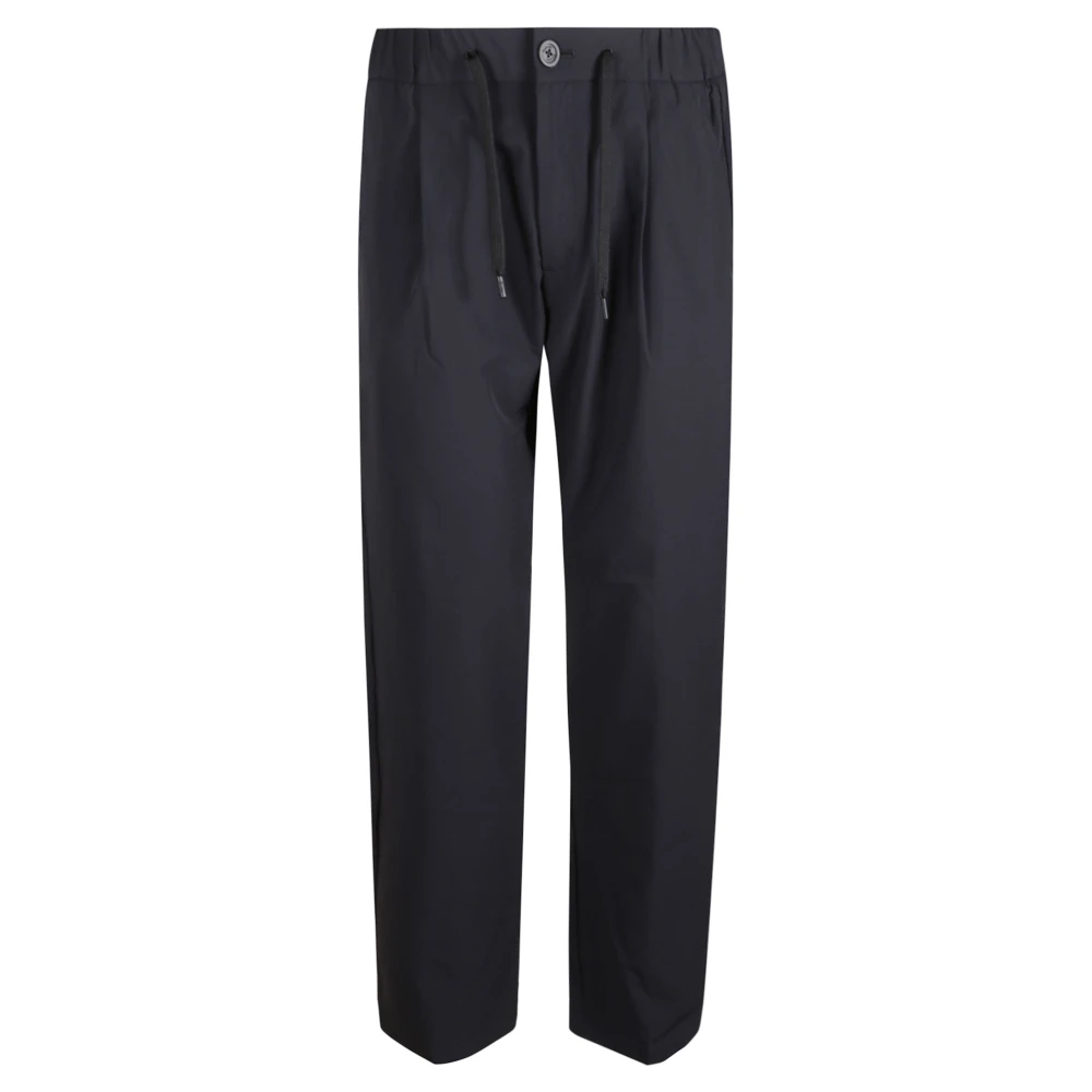 Herno Men's Black Straight Trousers, L, Trousers