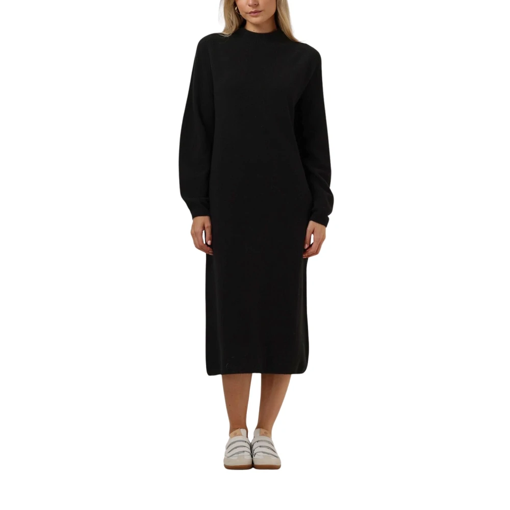 drykorn Elegante Zwarte Midi Jurk Black Dames