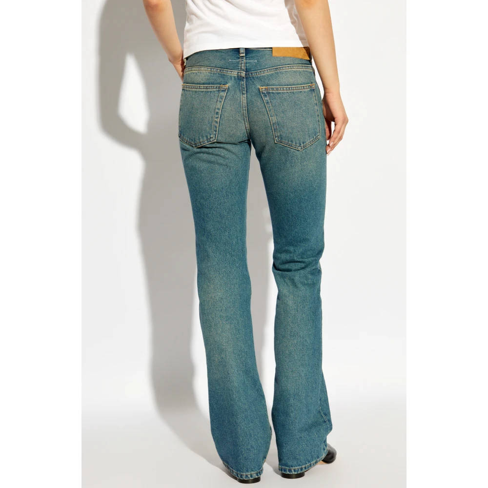 MM6 Maison Margiela Denim Flares Blue Dames