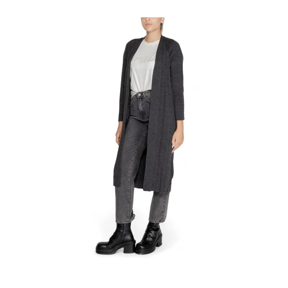 Only Grijze Gebreide Vest Vrouwen Collectie Gray Dames