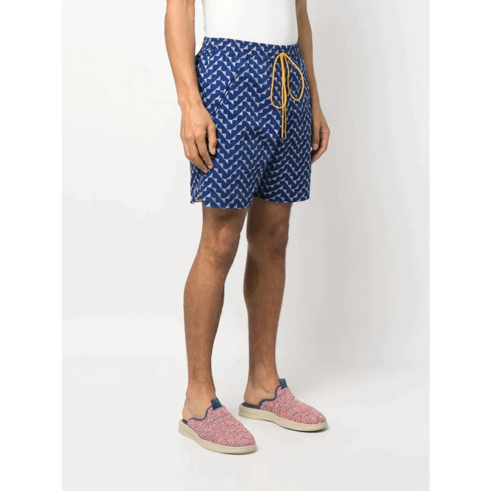 Rhude Geometrisch-patroon Strandshorts Blue Heren