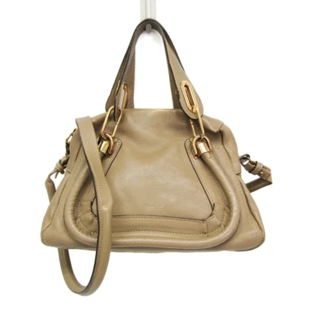 Chloé Pre-owned Leather handbags Gray Dames