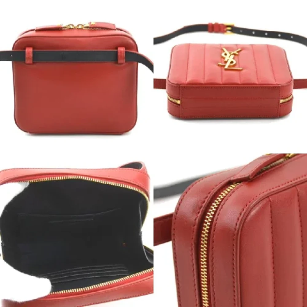 Saint Laurent Vintage Pre-owned Leather shoulder-bags Red Dames