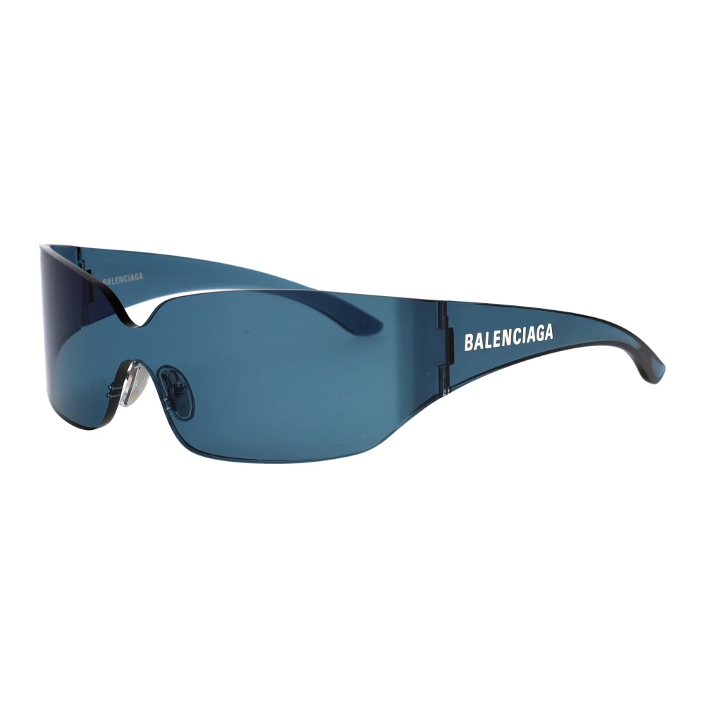 Balenciaga Unisex Blue Bb0421s Shield Sunglasses - Sunglasses - One Size - Accessories