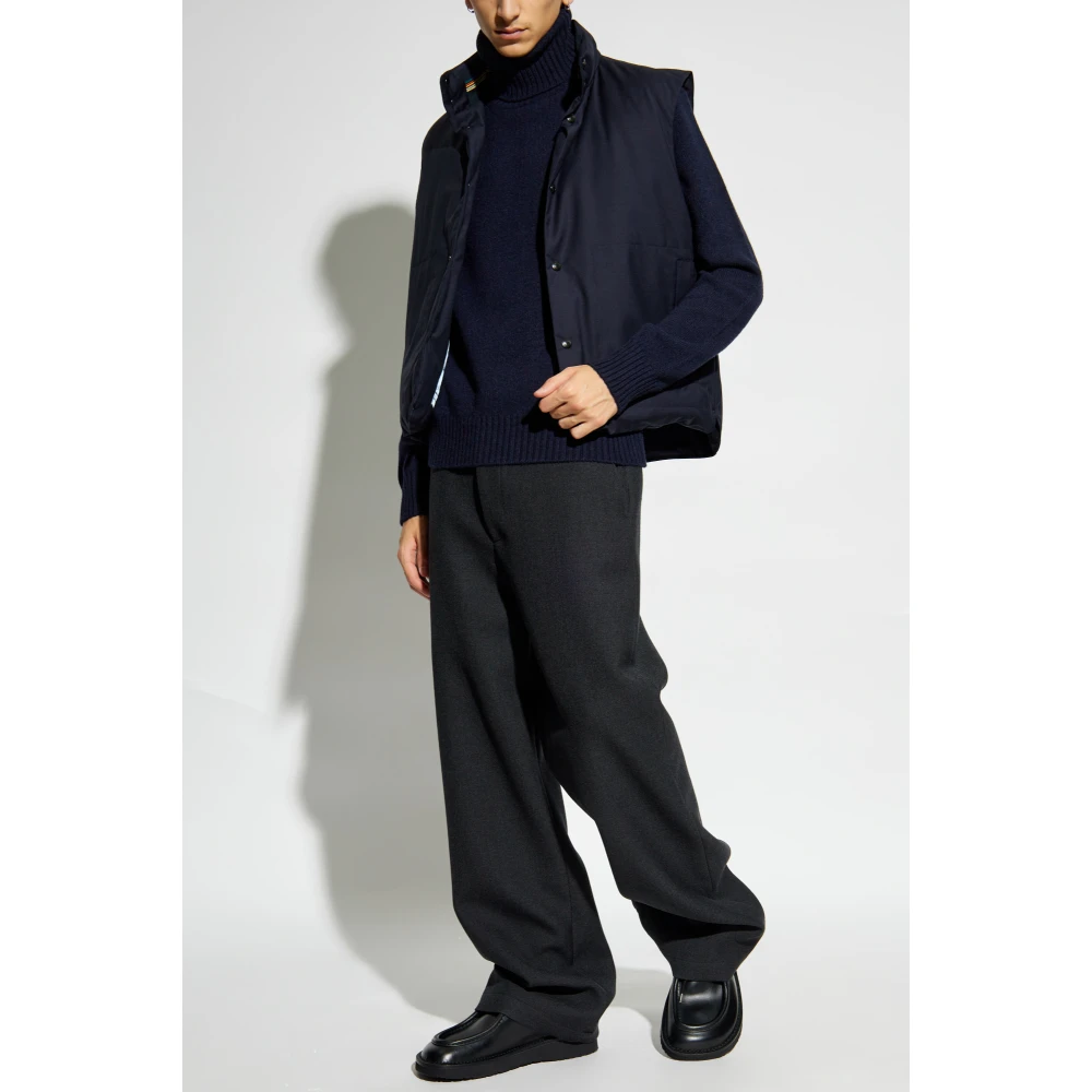 Ami Paris Cashmere Turtleneck Blue Heren