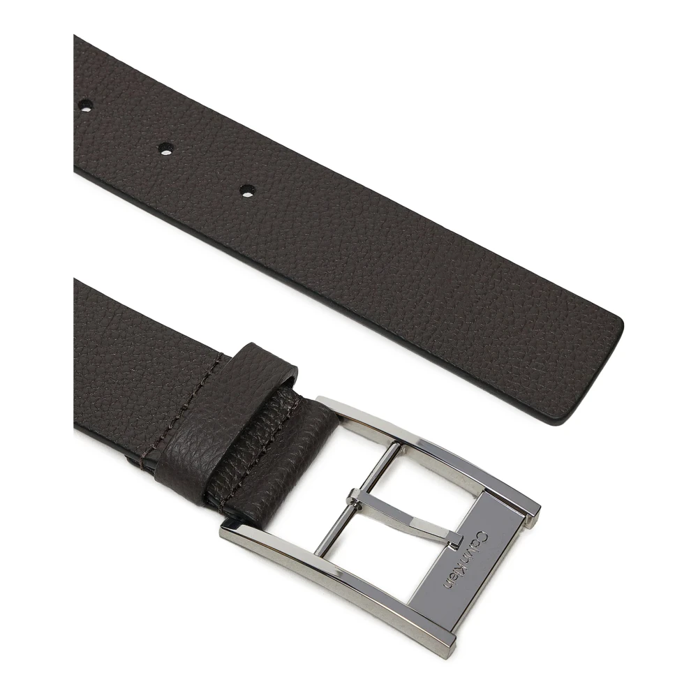 Calvin Klein Klassieke Bruin Leren Riem met Gesp Brown Heren