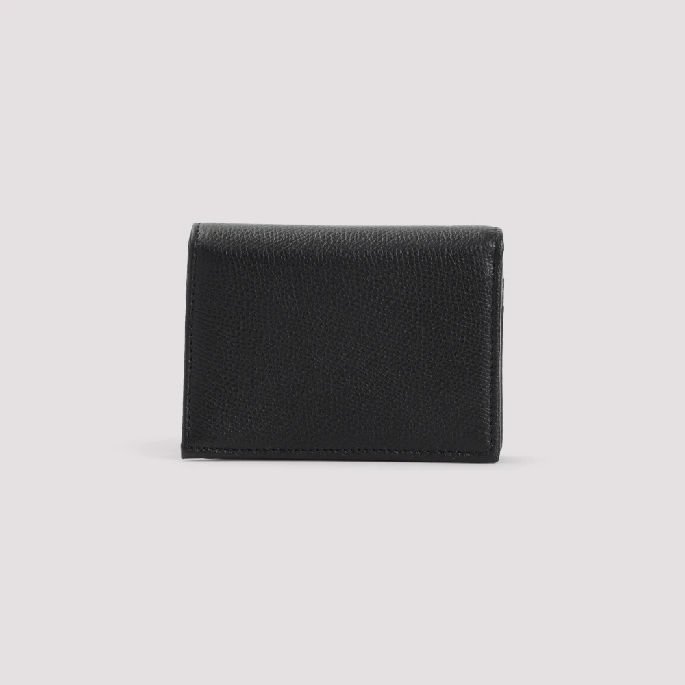 Valentino Garavani Zwarte Leren Portemonnee Stijlvol Accessoire Black Dames