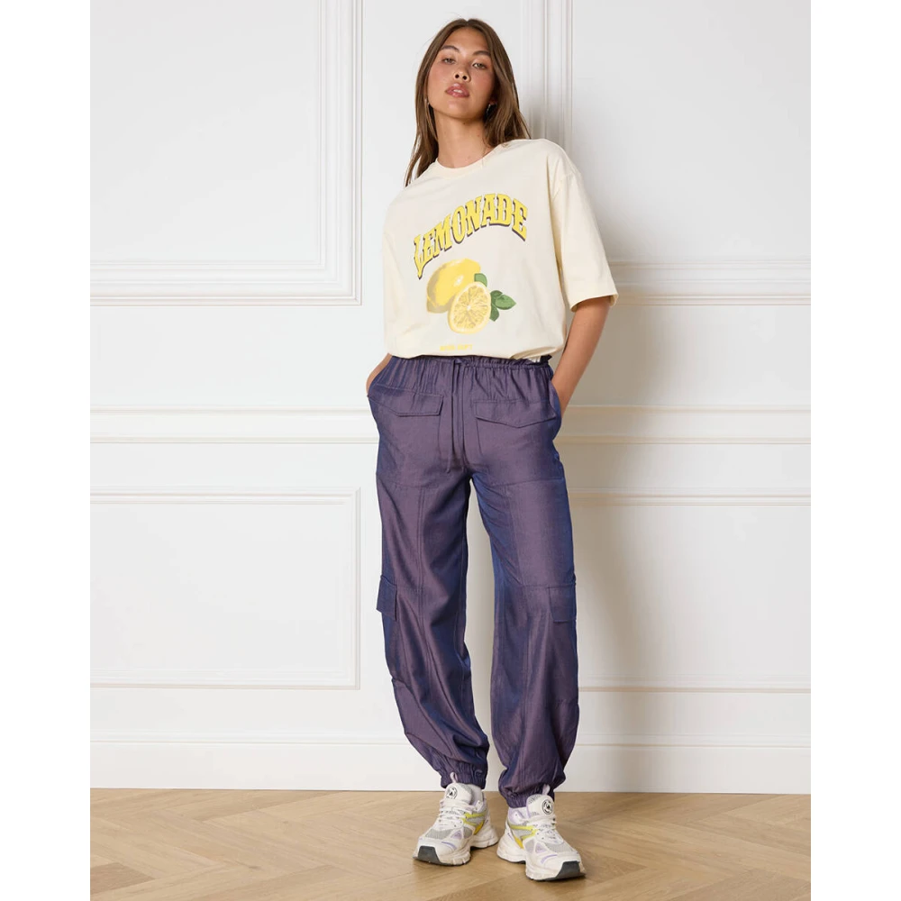 Refined Department Stijlvolle Vikki Broek Purple Dames