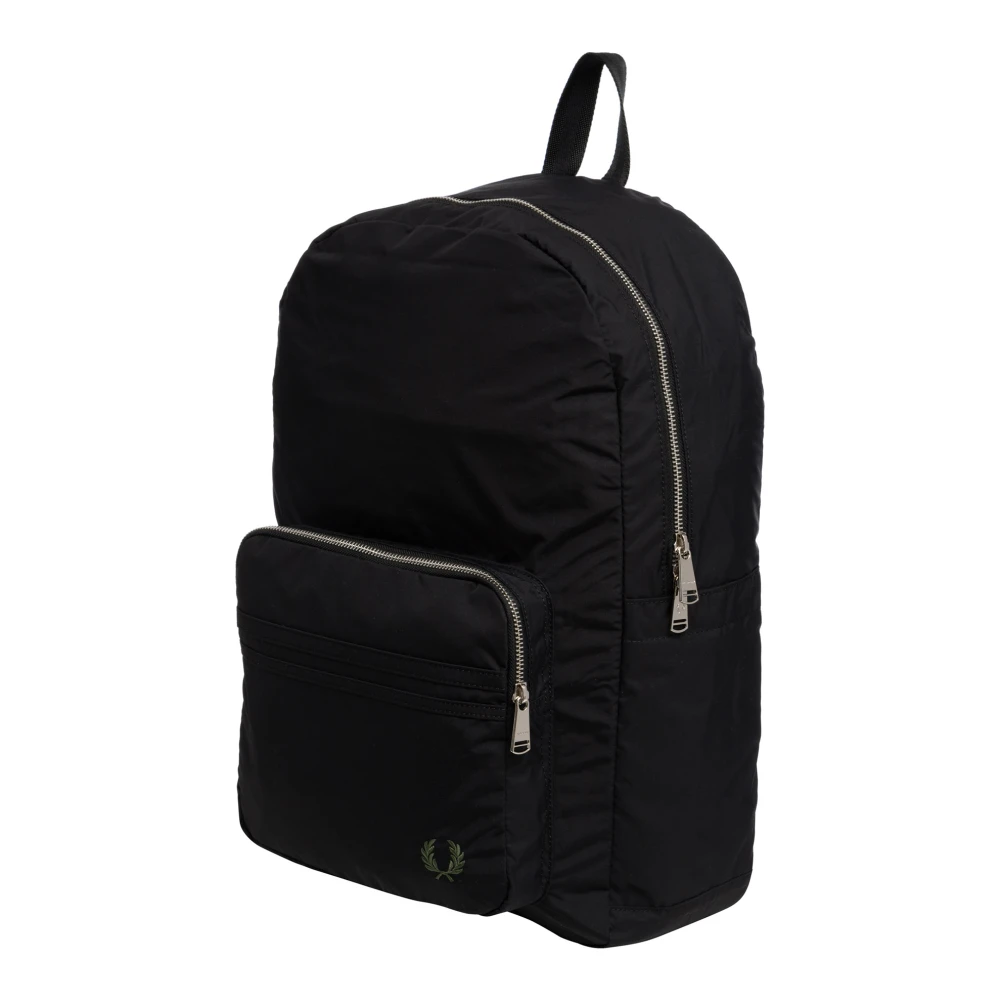 Fred Perry Stijlvolle Rugzak met Rits Black Heren