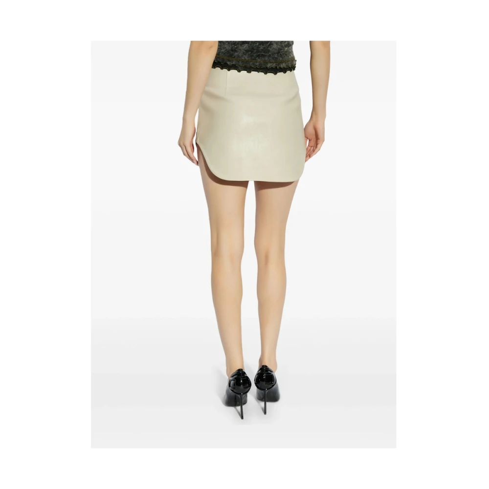 Diesel Beige Oval Logo Rok Gray Dames