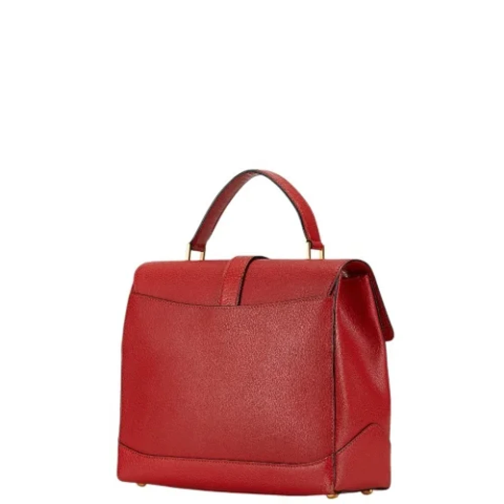 Celine Vintage Pre-owned Leather handbags Red Dames