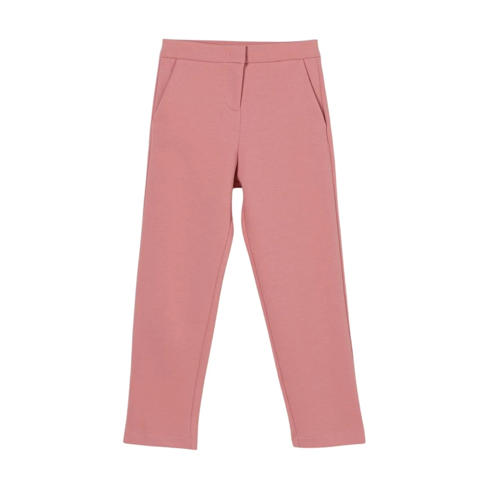 Simonetta Unisex Kids Pink Trousers, 10 Y, Plain Casual Trousers