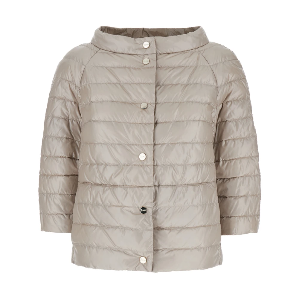 Herno Omkeerbare Ultralichte Nylon Beige Jas Beige Dames