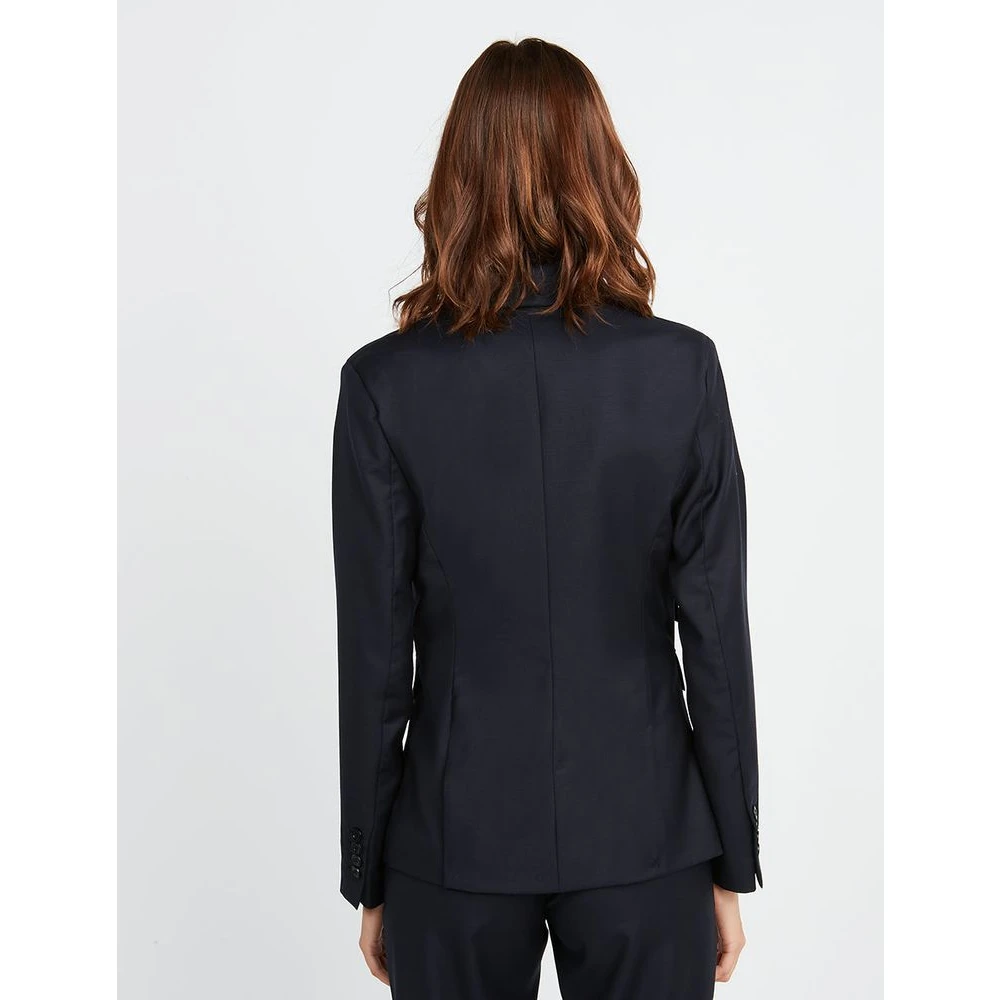 Ines De La Fressange Paris Marineblauwe Maurice wollen jas Niet Langer Gebruikt Blue Dames