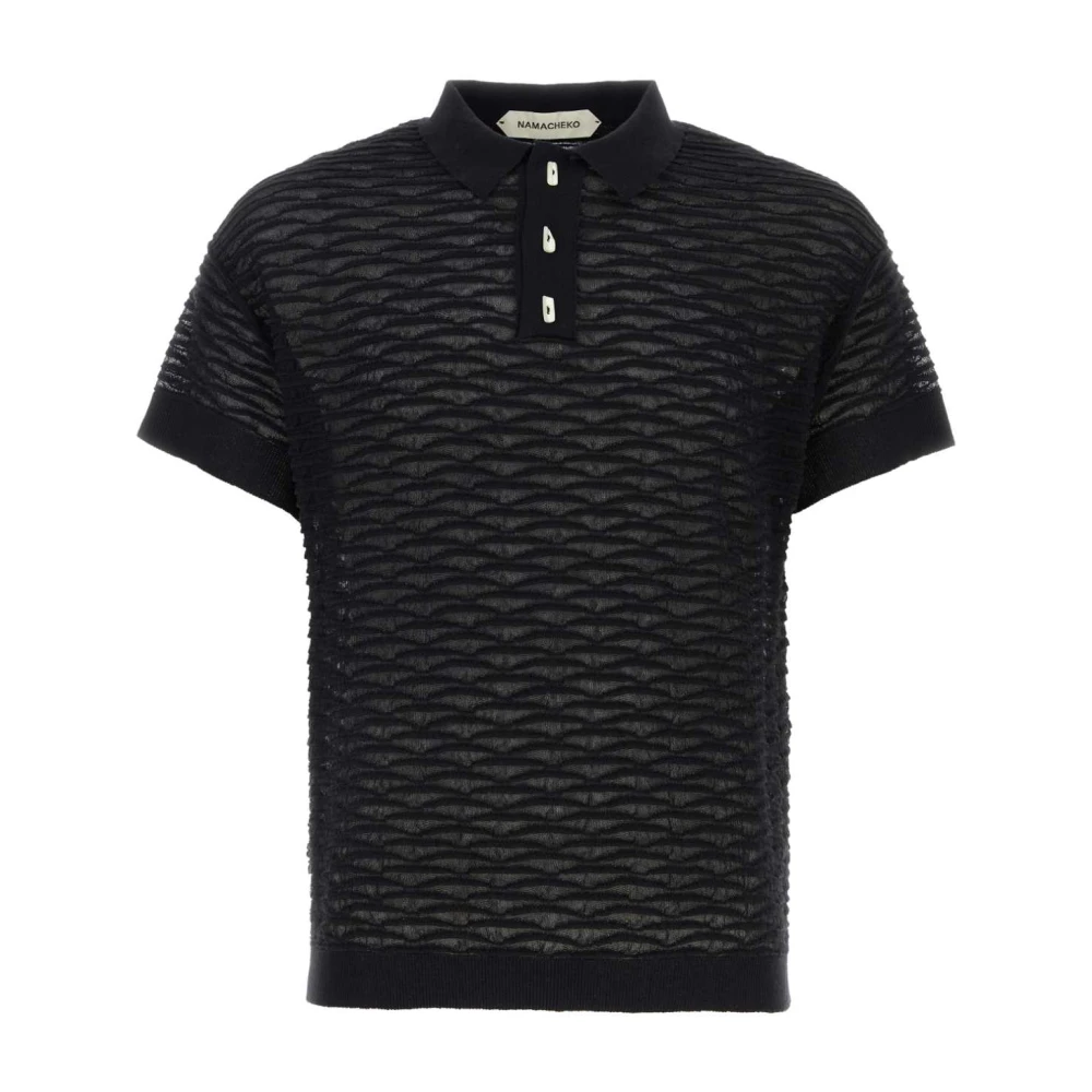 Namacheko Zwart Katoenmix Polo Shirt Black Heren