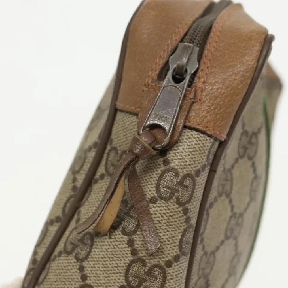 Gucci Vintage Pre-owned Canvas clutches Beige Dames
