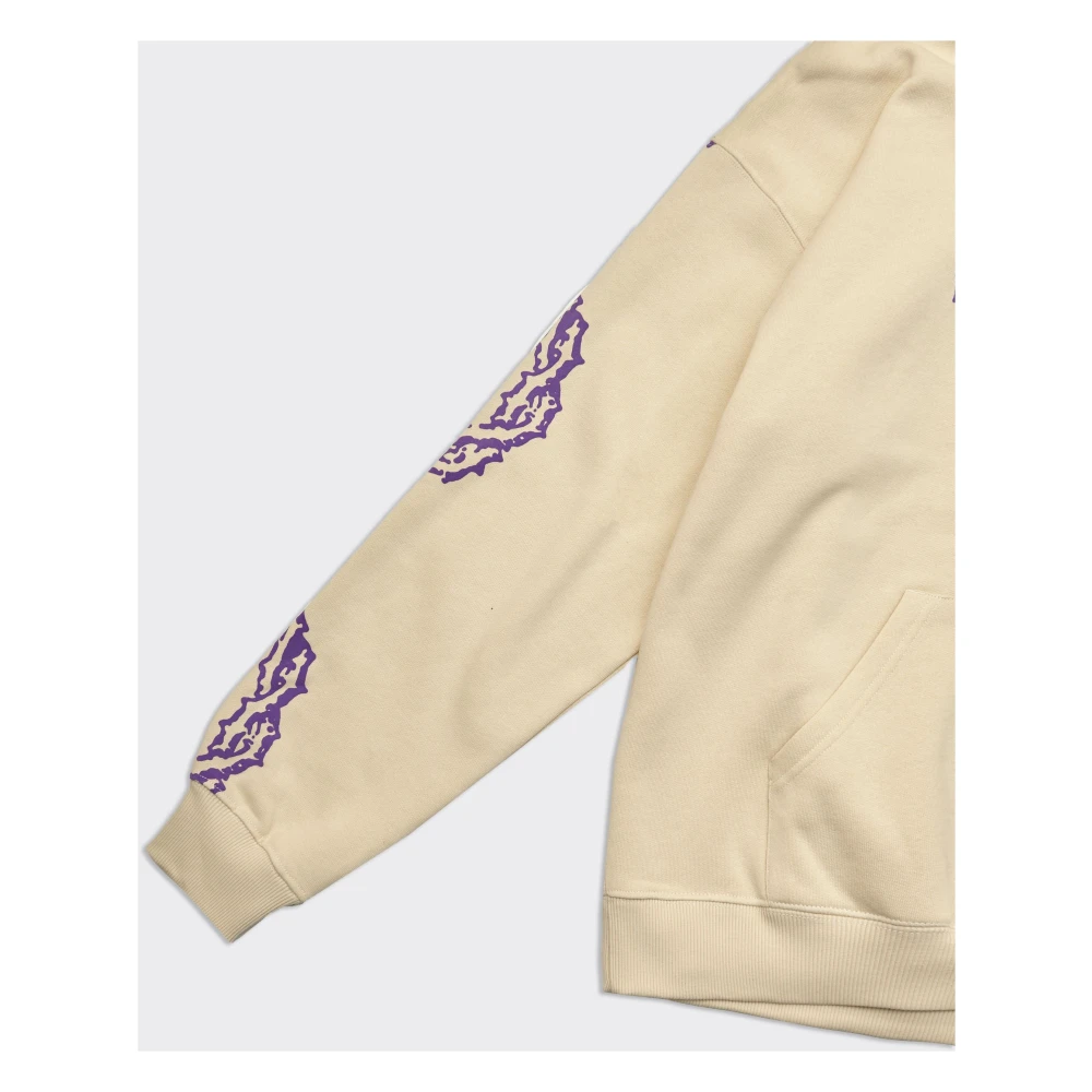 Iuter Thorns Hoodie Crème Grafische Sweater Beige Heren