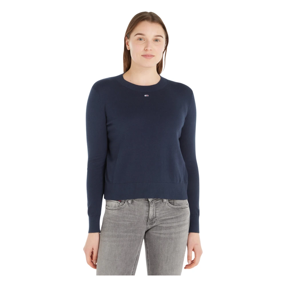 Tommy Jeans Marineblauwe Twill Pull Blue Dames