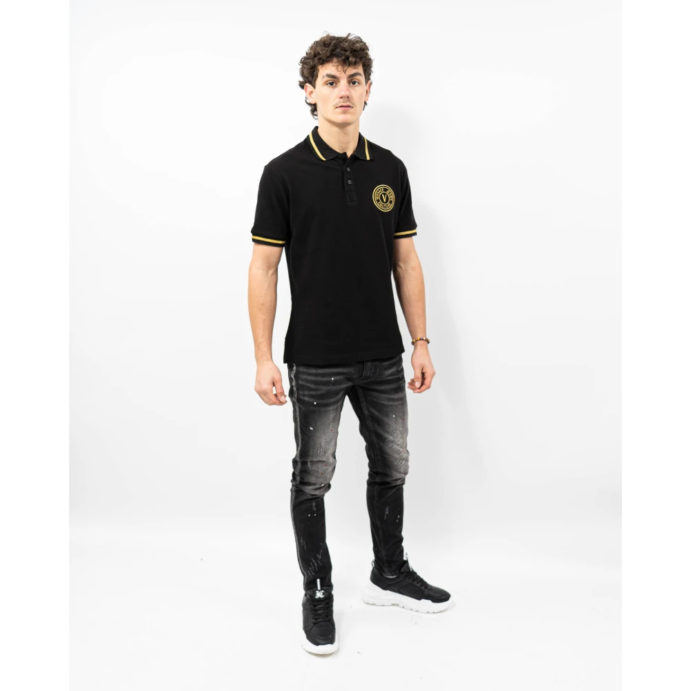 Versace Jeans Couture Stijlvolle Polo Black Heren