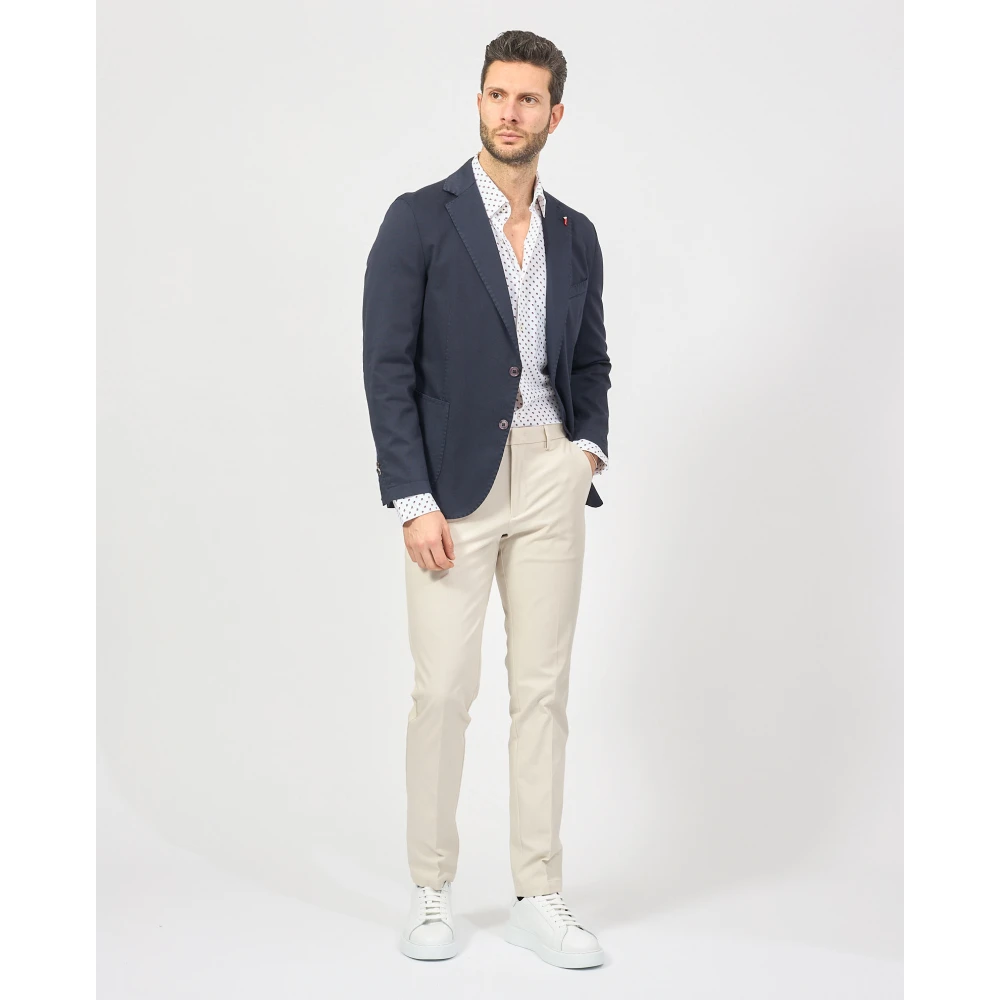 Mulish Blauwe jassen met peperpin Blue Heren