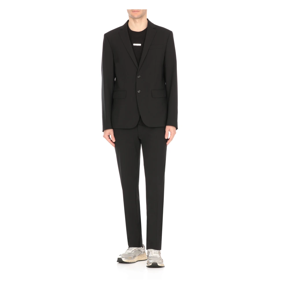 Dsquared2 Zwart tweedelig pak met pieklapel Black Heren