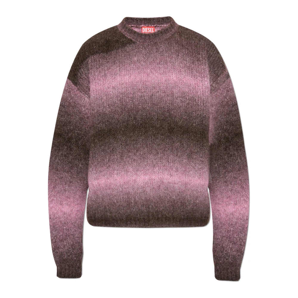 Diesel Alpaca Blend Crew Neck Sweater Multicolor Heren