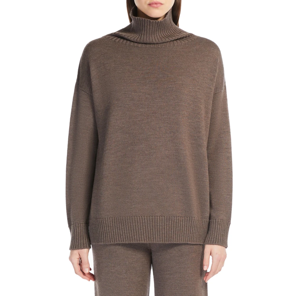 Max Mara Bruine trui met hoge hals Brown Dames