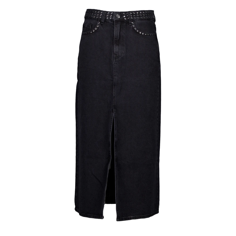 Co'couture Black Denim Skirts, Female, Xs, Denim Skirt