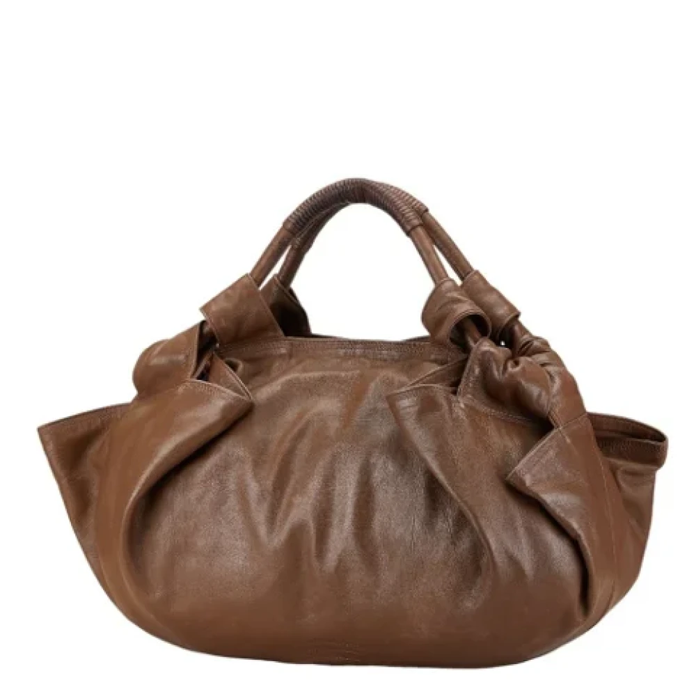 Loewe Pre-owned Leather handbags Brown Dames