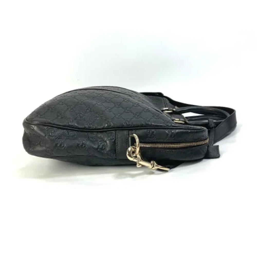 Gucci Vintage Pre-owned Leather gucci-bags Gray Heren