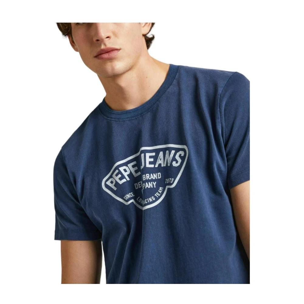 Pepe Jeans Blauwe Cherry T-shirt Blue Heren