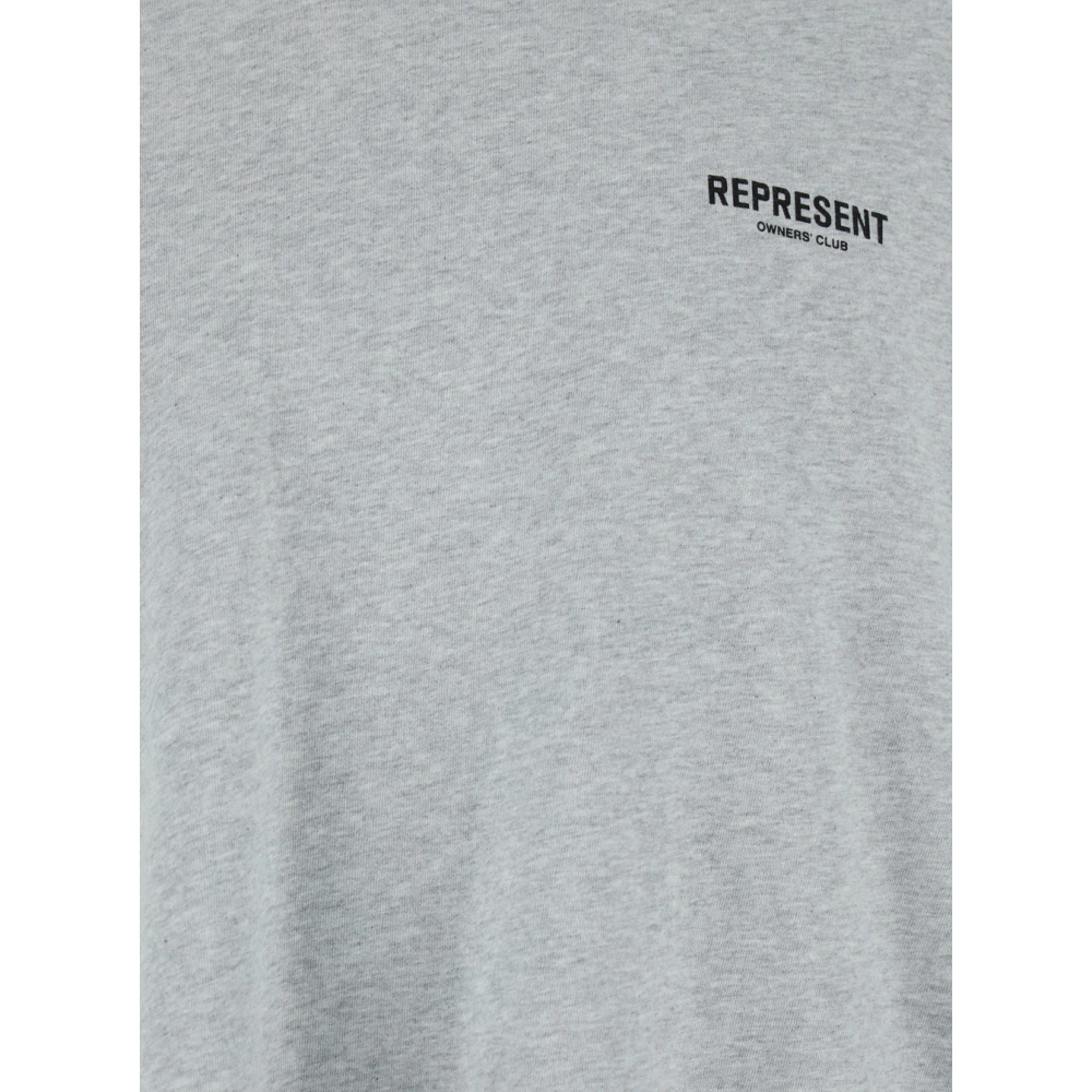 Represent Logo T-Shirt Gray Heren