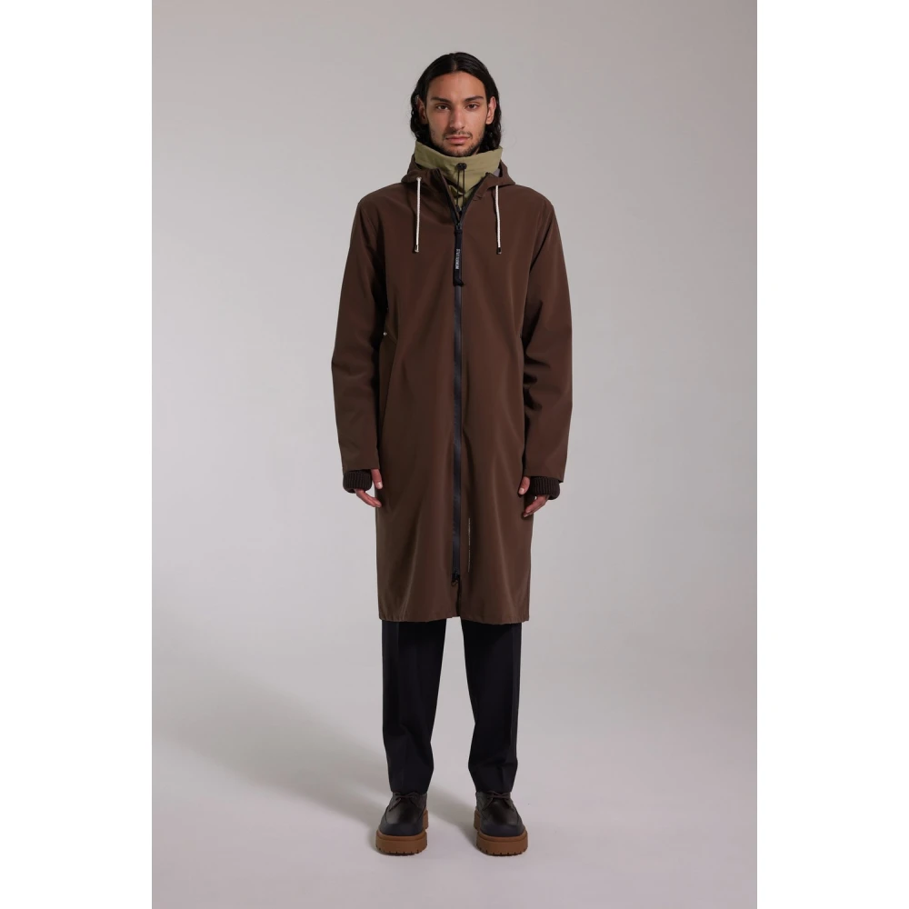 Stutterheim Lichtgewicht Matte Parka voor Mannen Brown Heren