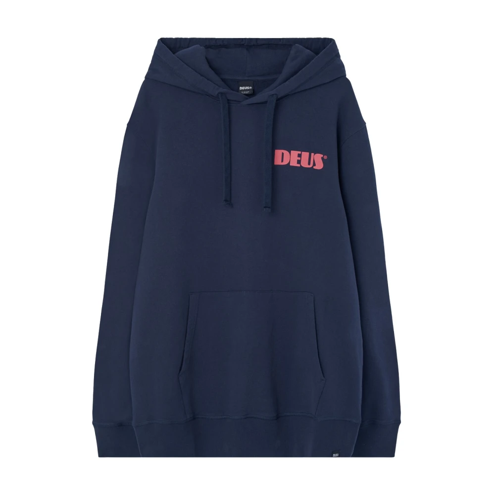 Deus Ex Machina Blauwe trui met print op de rug Blue Heren