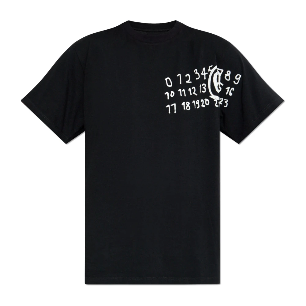MM6 Maison Margiela Logo T-shirt Black Dames
