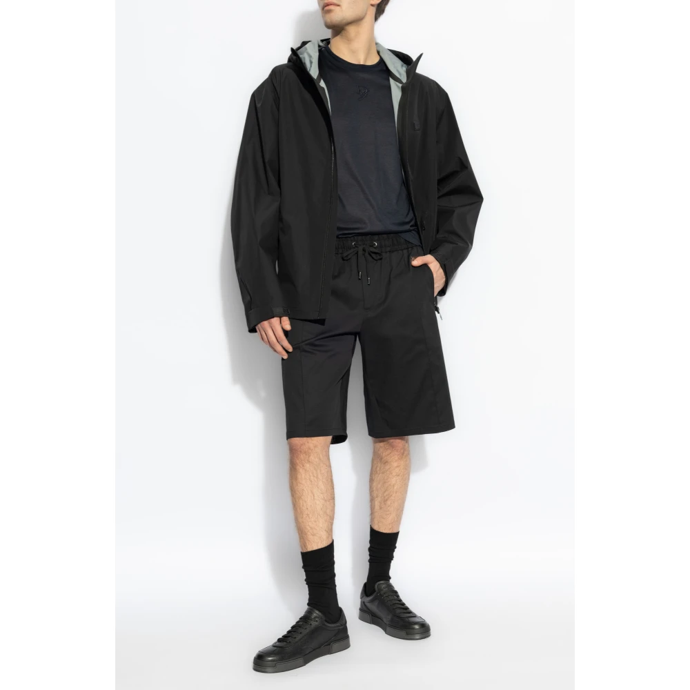 Dolce & Gabbana Katoenen shorts met logo Black Heren