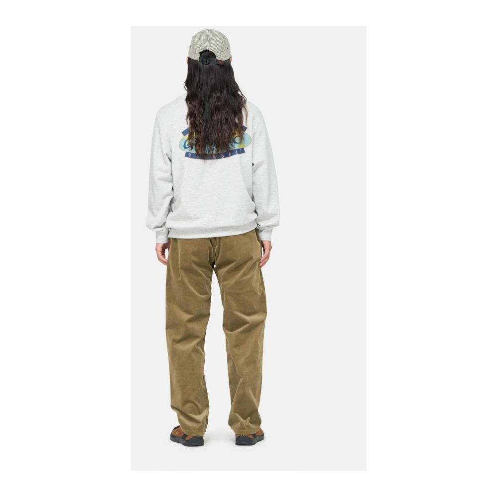 Gramicci Corduroy broek met strikceintuur Green Heren