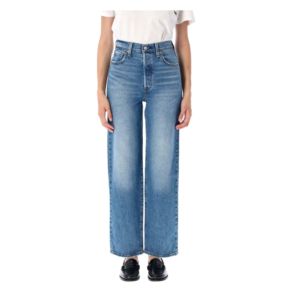 Levi's Women's Blue Ribcage Straight Ankle - Straight Fit Jeans - W24 L32 - Jeans