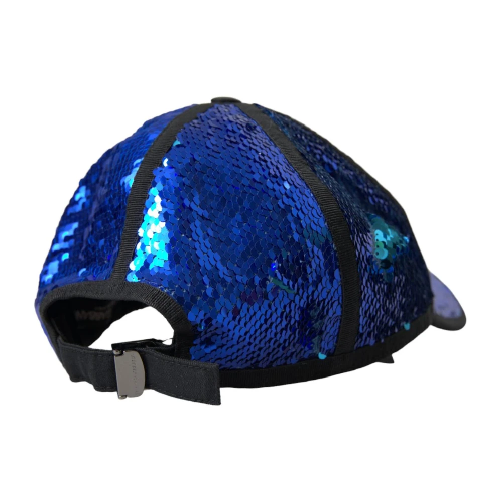 Dolce & Gabbana Paillet Baseballpet Koningsblauw Blue Heren