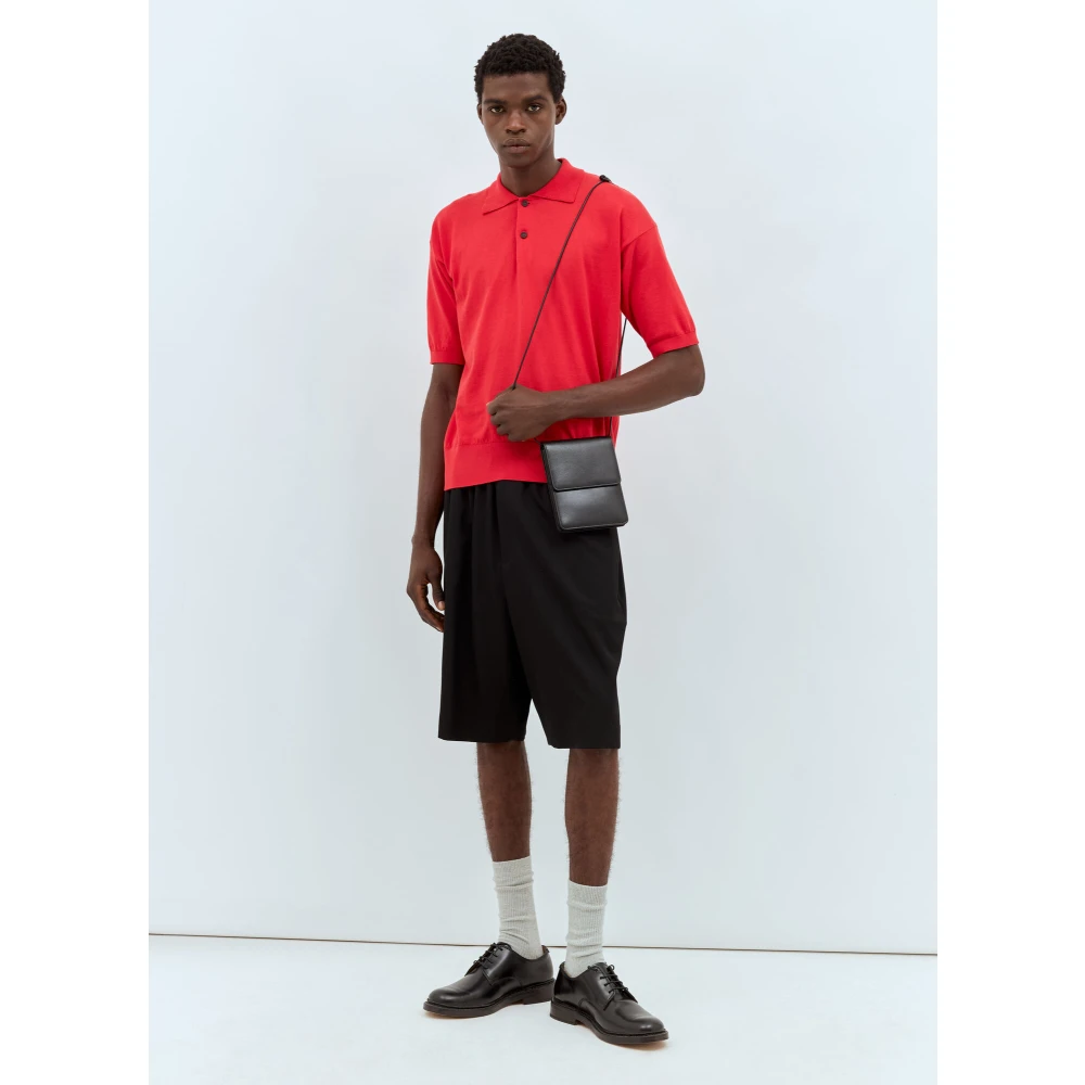 The Row Wollen Trekkoord Shorts Black Heren