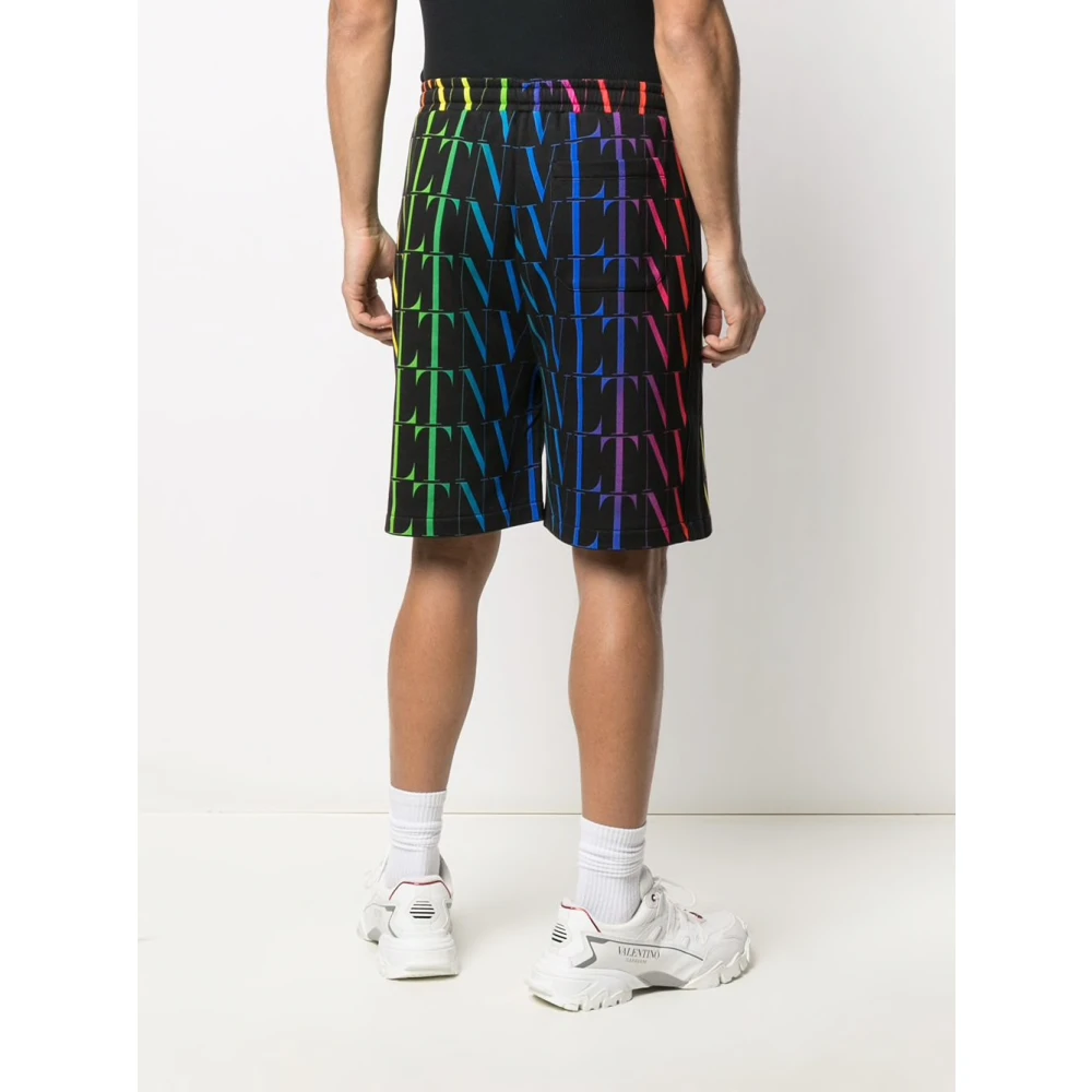 Valentino Vltn Times Logo Bermuda Shorts Black Heren