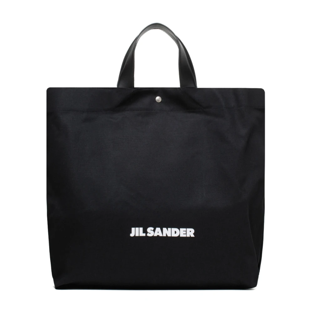 Jil Sander Men's Black Flat Shopper Bag - Shopping Bags - One Size - Bags