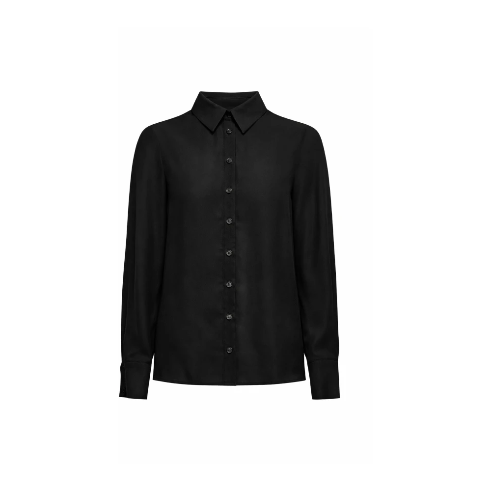 Silvian Heach Donna Nero - Camicia Relaxed Con Colletto Classico - Blouses & Shirts - 2XS