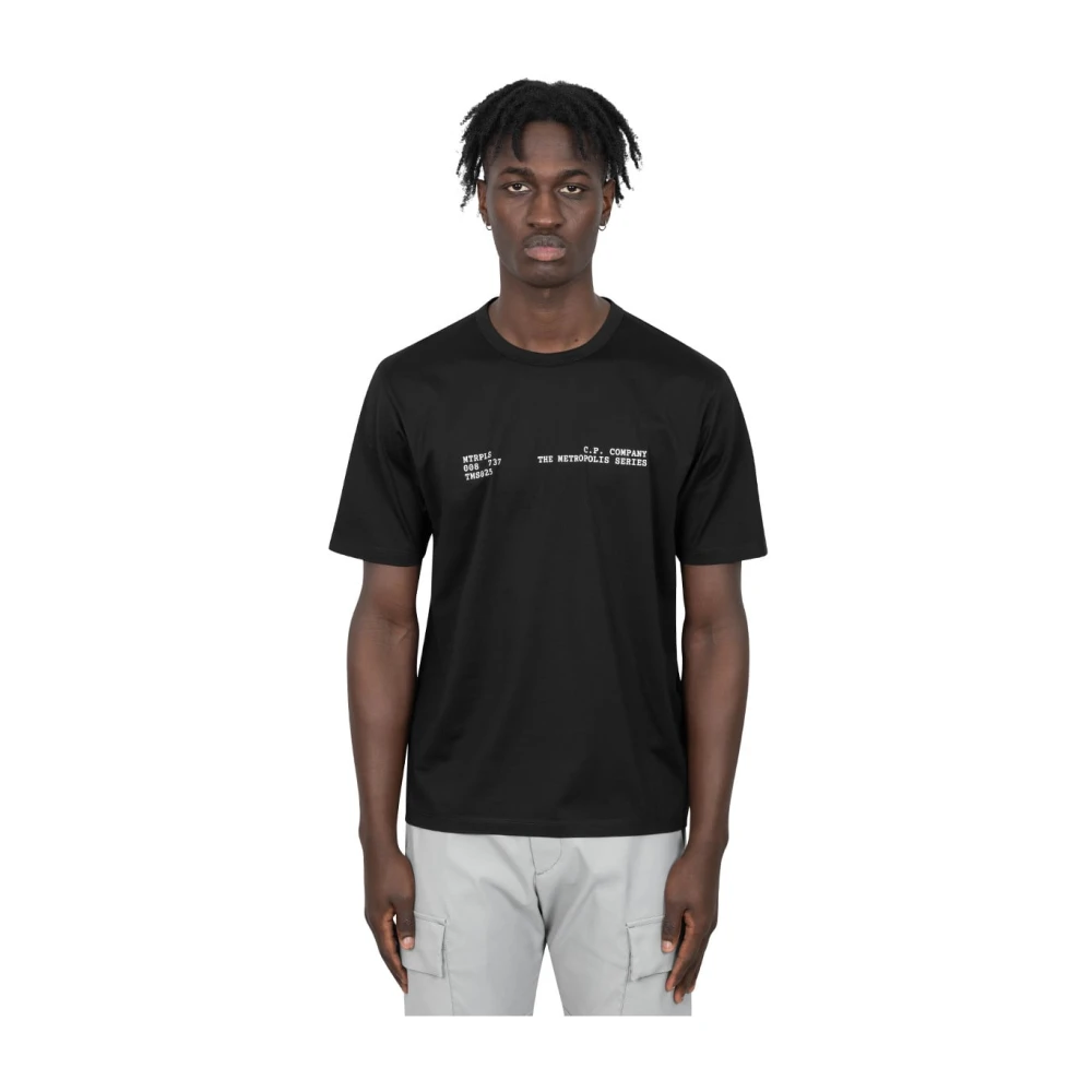 C.P. Company Zwart Katoenen T-shirt Regular Fit Black Heren