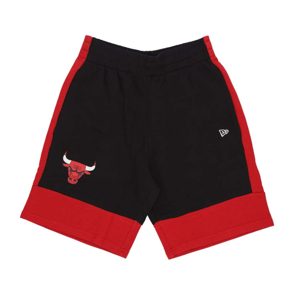 New Era Men's Black Training, Xs, Chicago Bulls Color Block Shorts