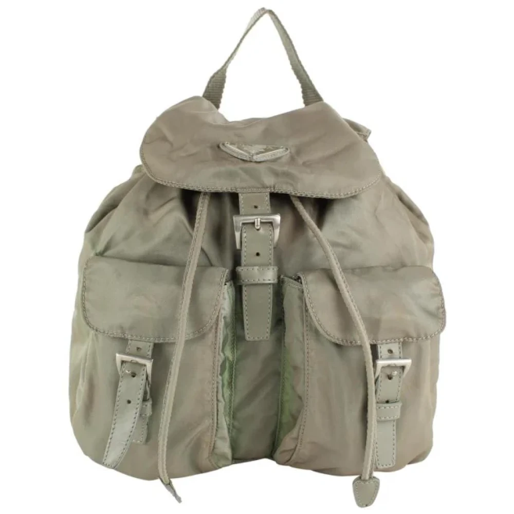 Prada Vintage Ryggsäck som är begagnad Beige, Dam