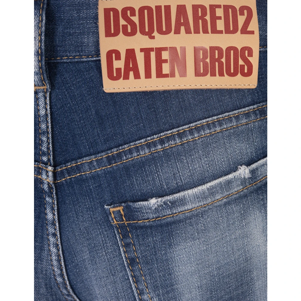 Dsquared2 Blauwe Skinny Jeans met Unieke Details Blue Dames