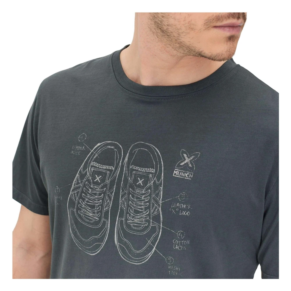 Munich T-shirt Gray Heren