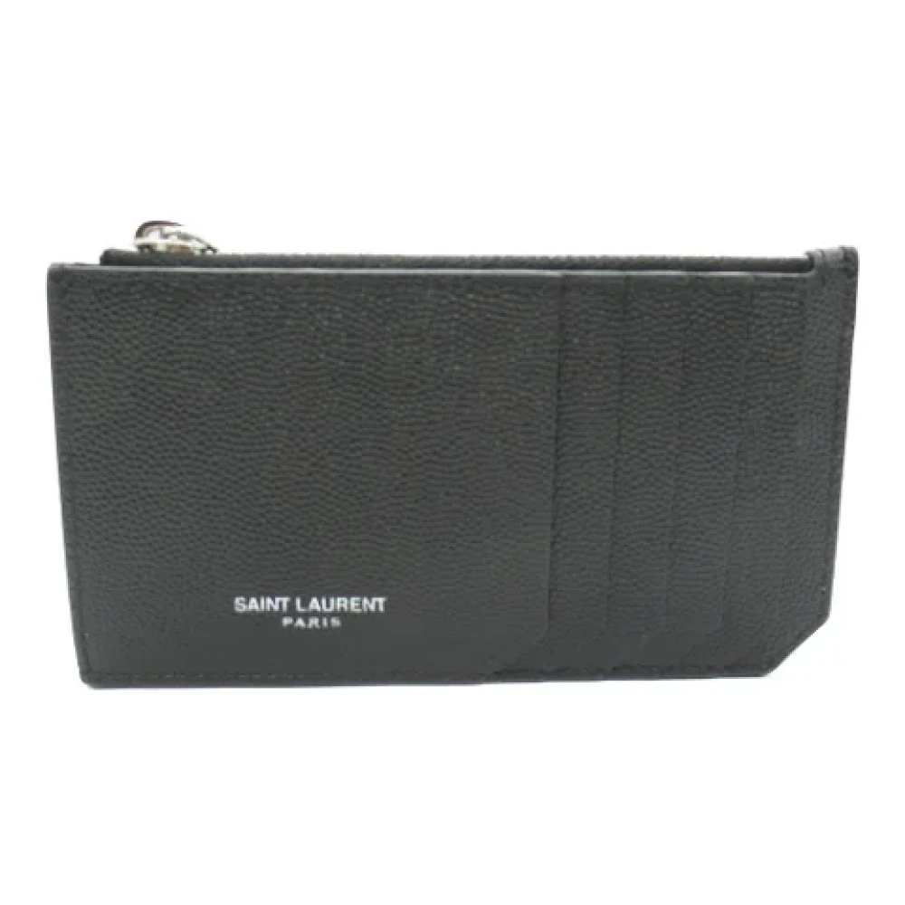 Saint Laurent Vintage Pre-owned Leather wallets Black Dames