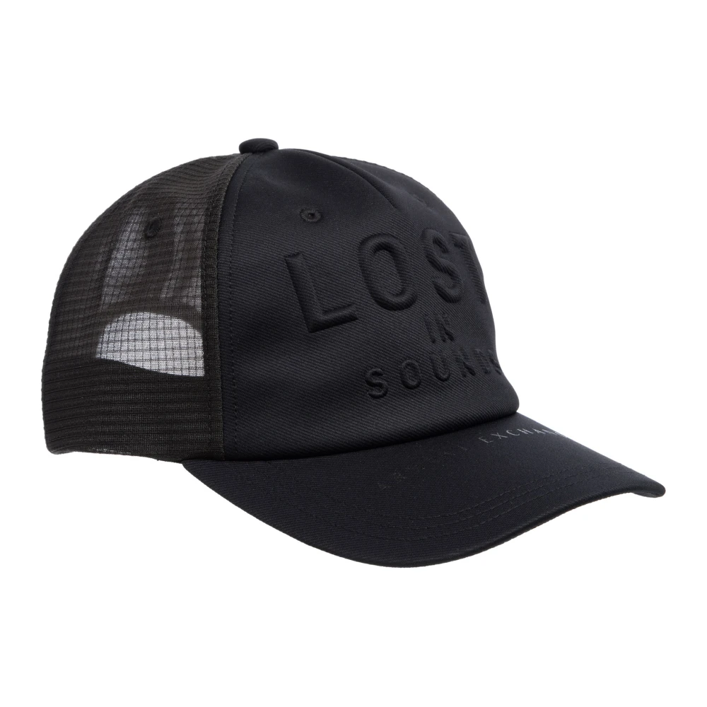Armani Exchange Verstelbare Cap met Simpel Logo Black Heren